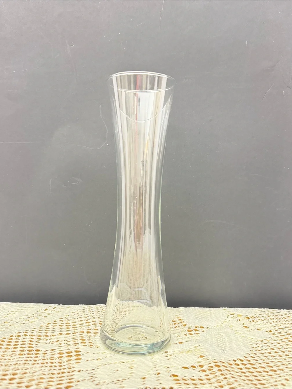 Libbey Crisa Clear Glass 1980s-1990s Vase